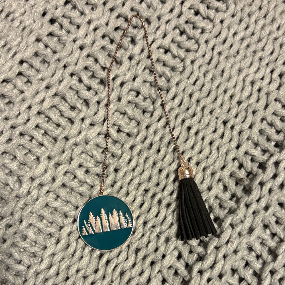 💛 2 for $5! 💛 Elegant Teal Forest Pendant Bookmark